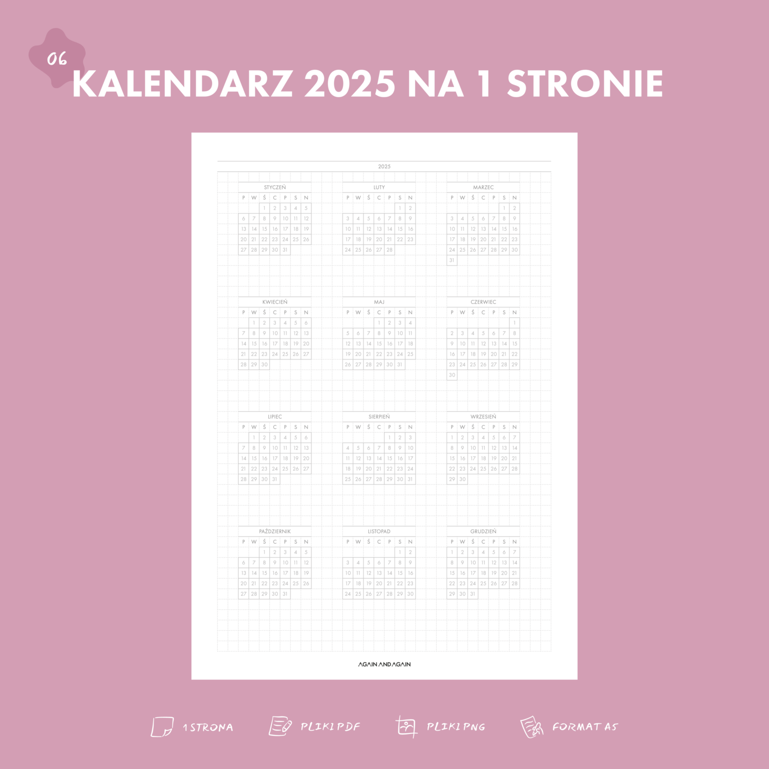 06 Kalendarz Roczny Na Jednej Stronie 00